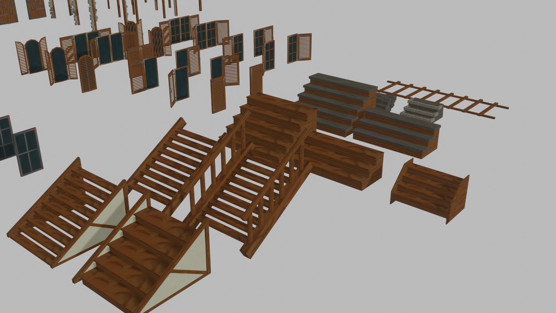 Stylized Modular Environment Kit 3D model_9