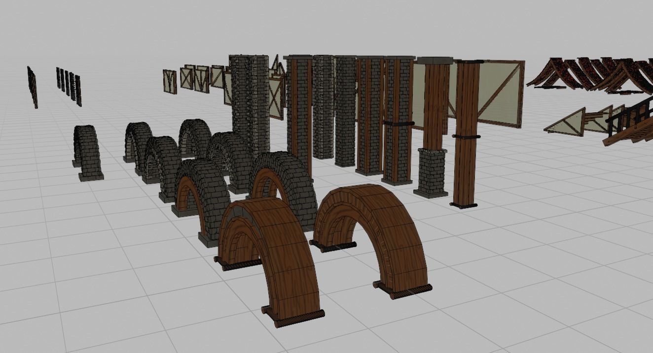 Stylized Modular Environment Kit 3D model_29