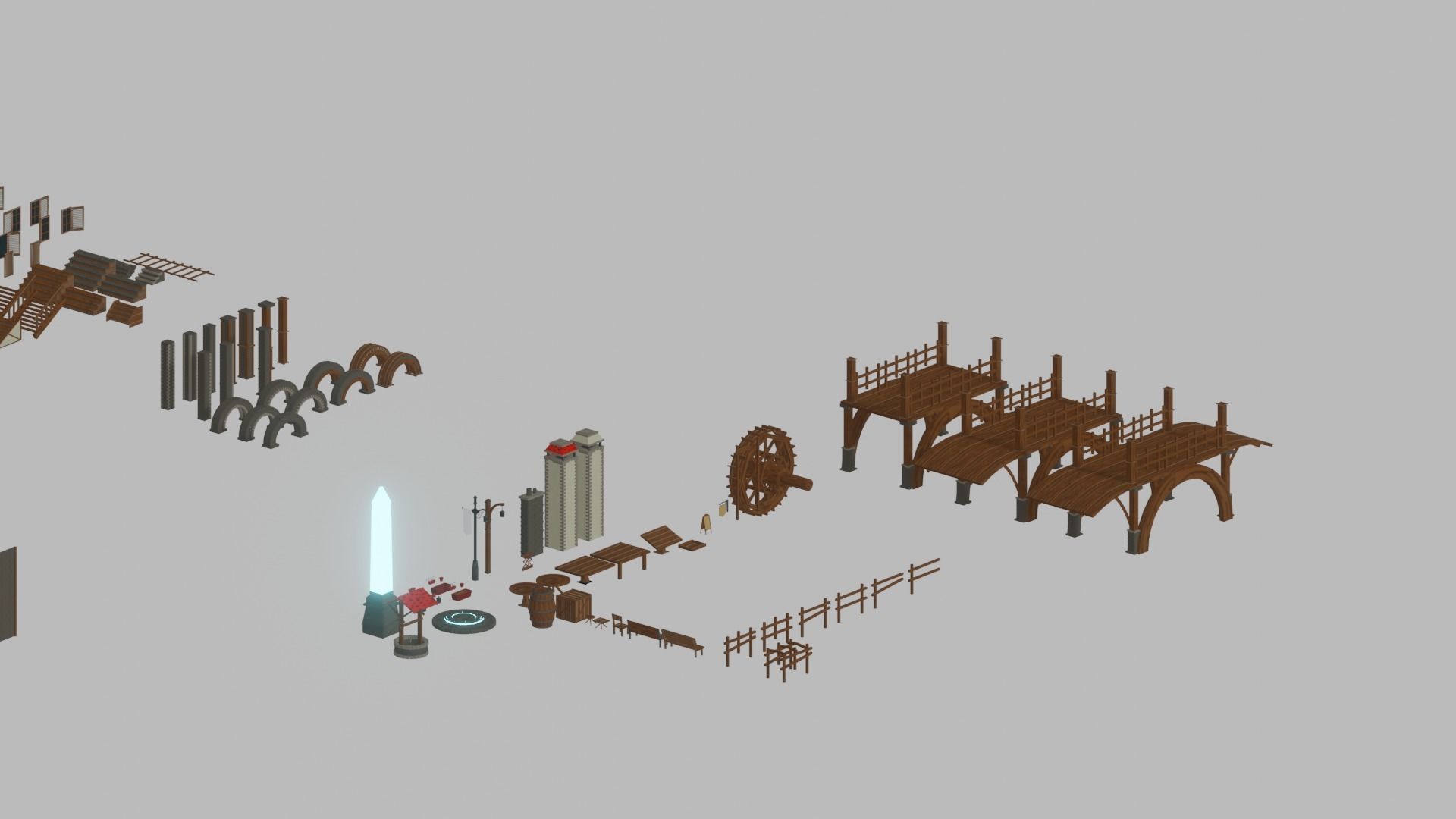 Stylized Modular Environment Kit 3D model_25