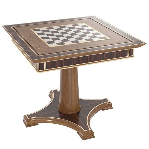 Linley Classic Games Table Chess 3D model