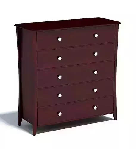 Brown Dresser With Draws And Knobs