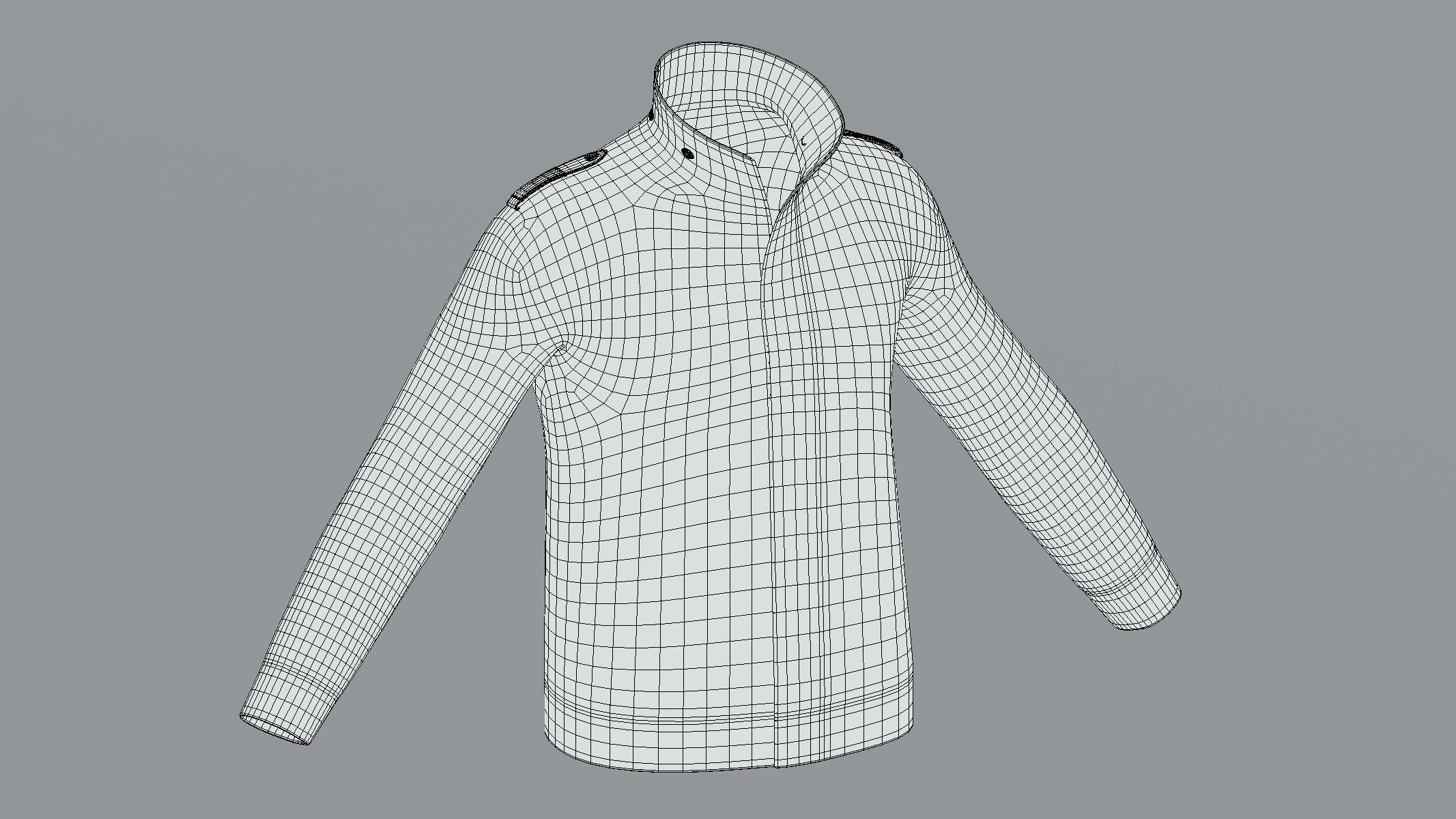 Dutch police jacket Low Poly PBR Realistic Low-poly 3D model_1