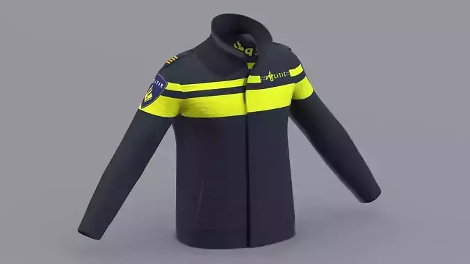 Dutch police jacket Low Poly PBR Realistic Low-poly 3D model