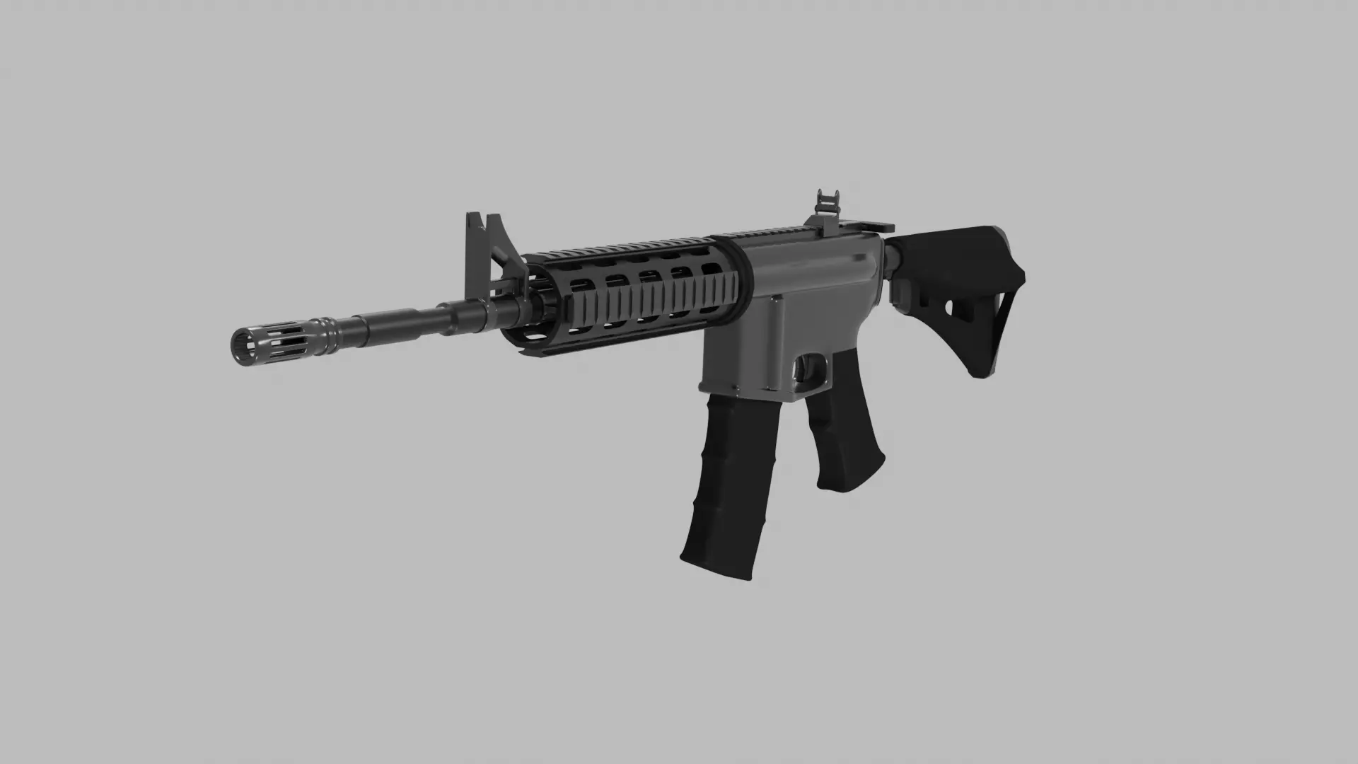 Assault weapon M4A1 Free 3D model_0