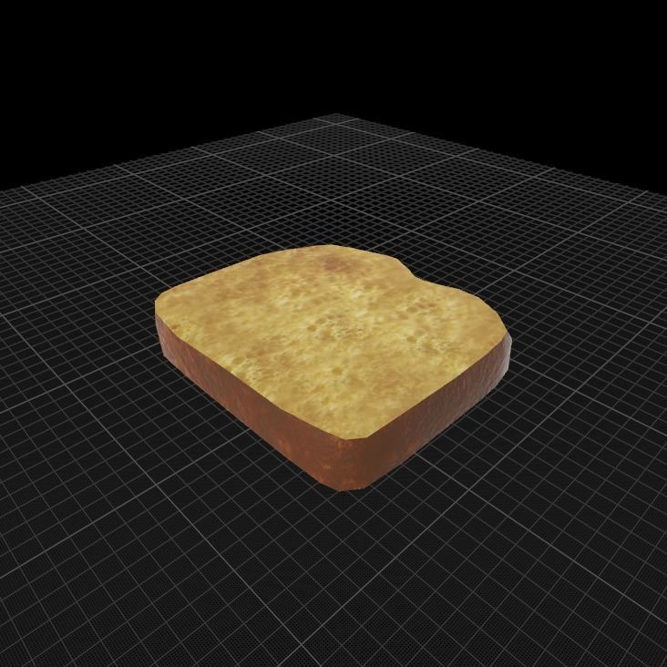 French toast style brioche 3D model_12