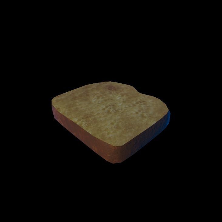 French toast style brioche 3D model_4