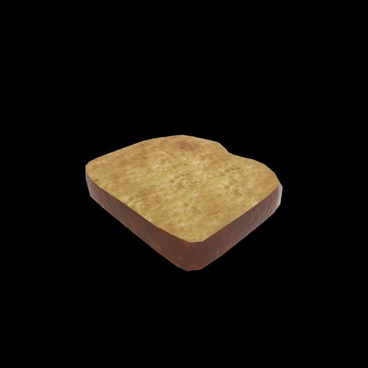 French toast style brioche 3D model_5