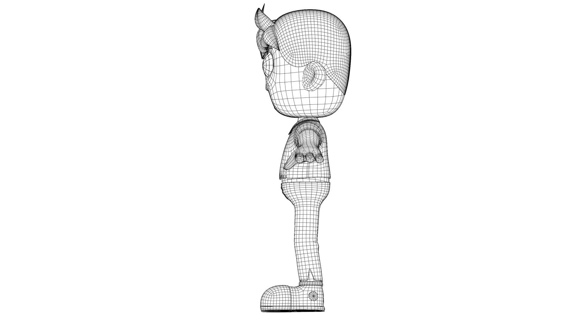 Cartoon Male Zombie Low-poly 3D model_22