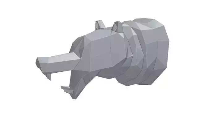 Low-Poly Wall Mounted Bear Head