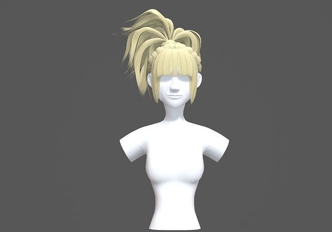 Tousled Female Hairstyle  3D model