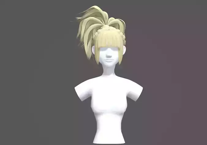 Tousled Female Hairstyle 3D model Tousled Female Hairstyle 3D model