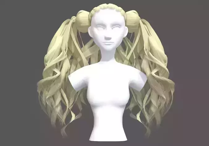 Stylized Wavy Hairstyle 