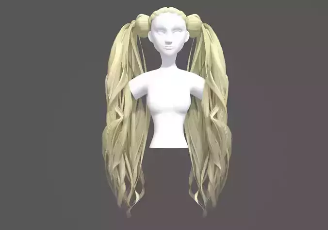 Pigtails Stylized Hairstyle 