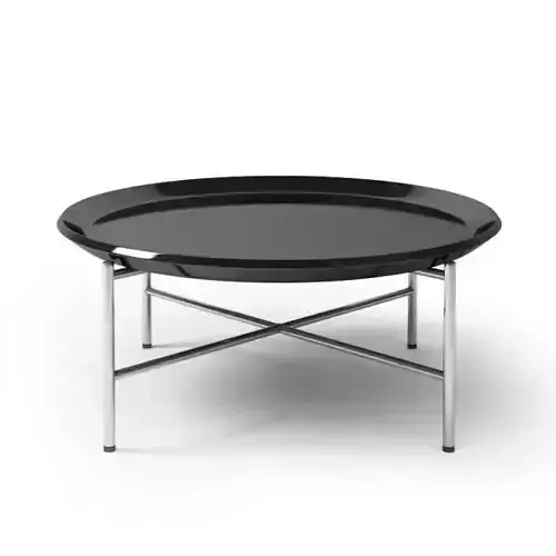 Black Circular Table 3D model