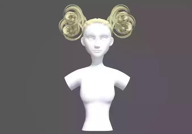 Female Swirled Hairstyle 
