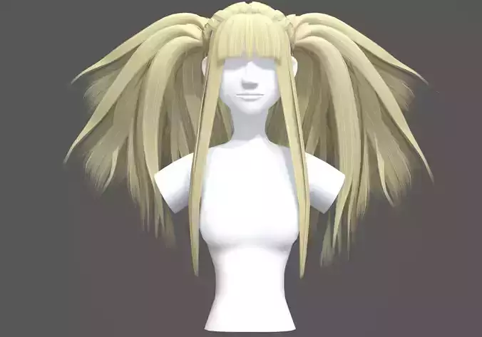 Female Stylized Hairstyle 3D model Female Stylized Hairstyle 3D model