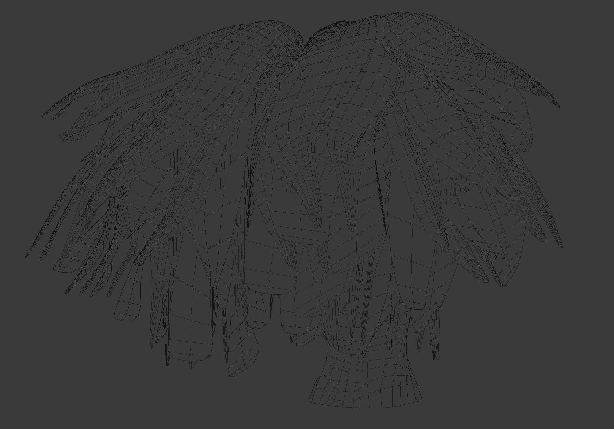 Female Stylized Hairstyle 3D model_8