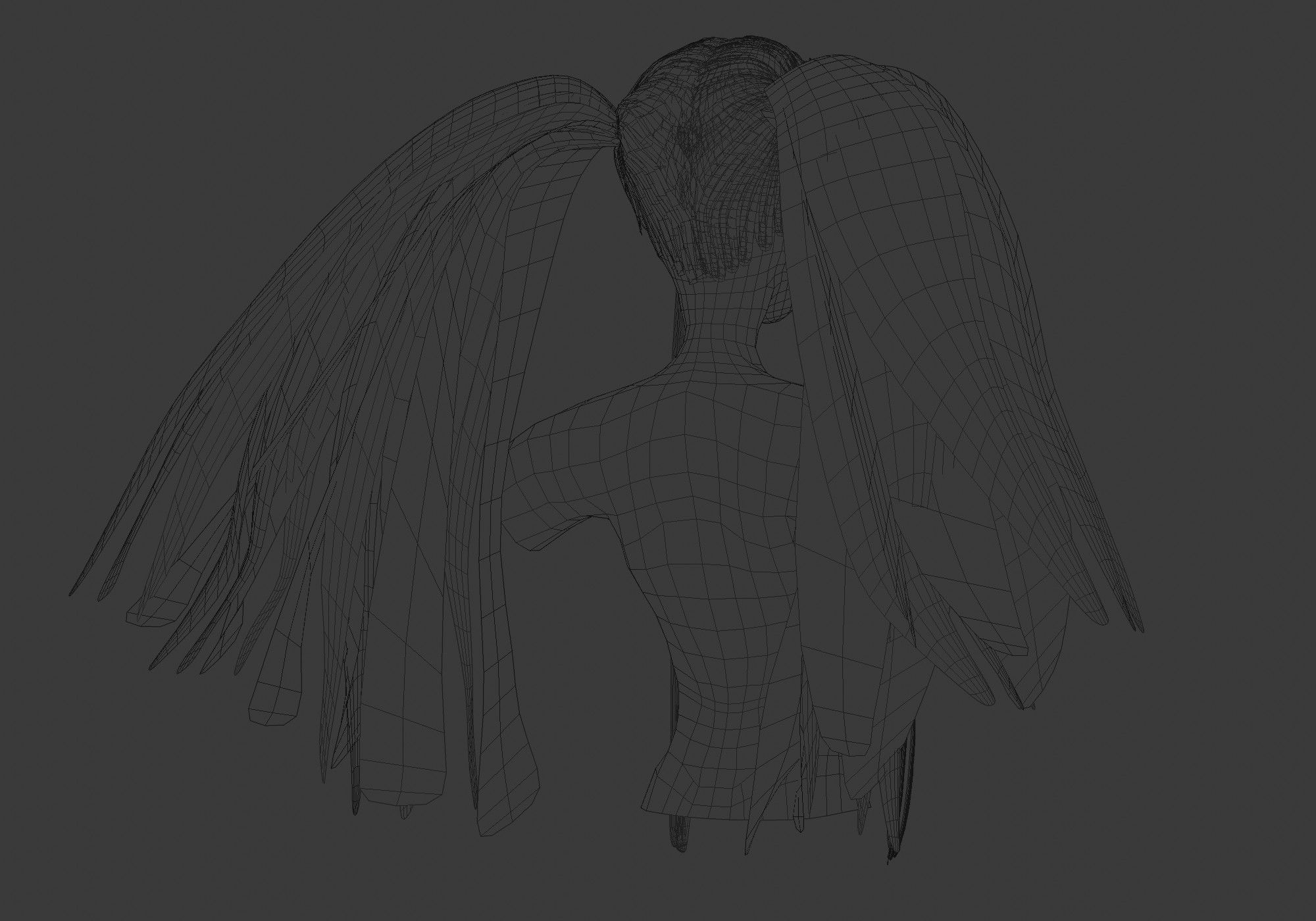 Female Anime Hairstyle 3D model_8