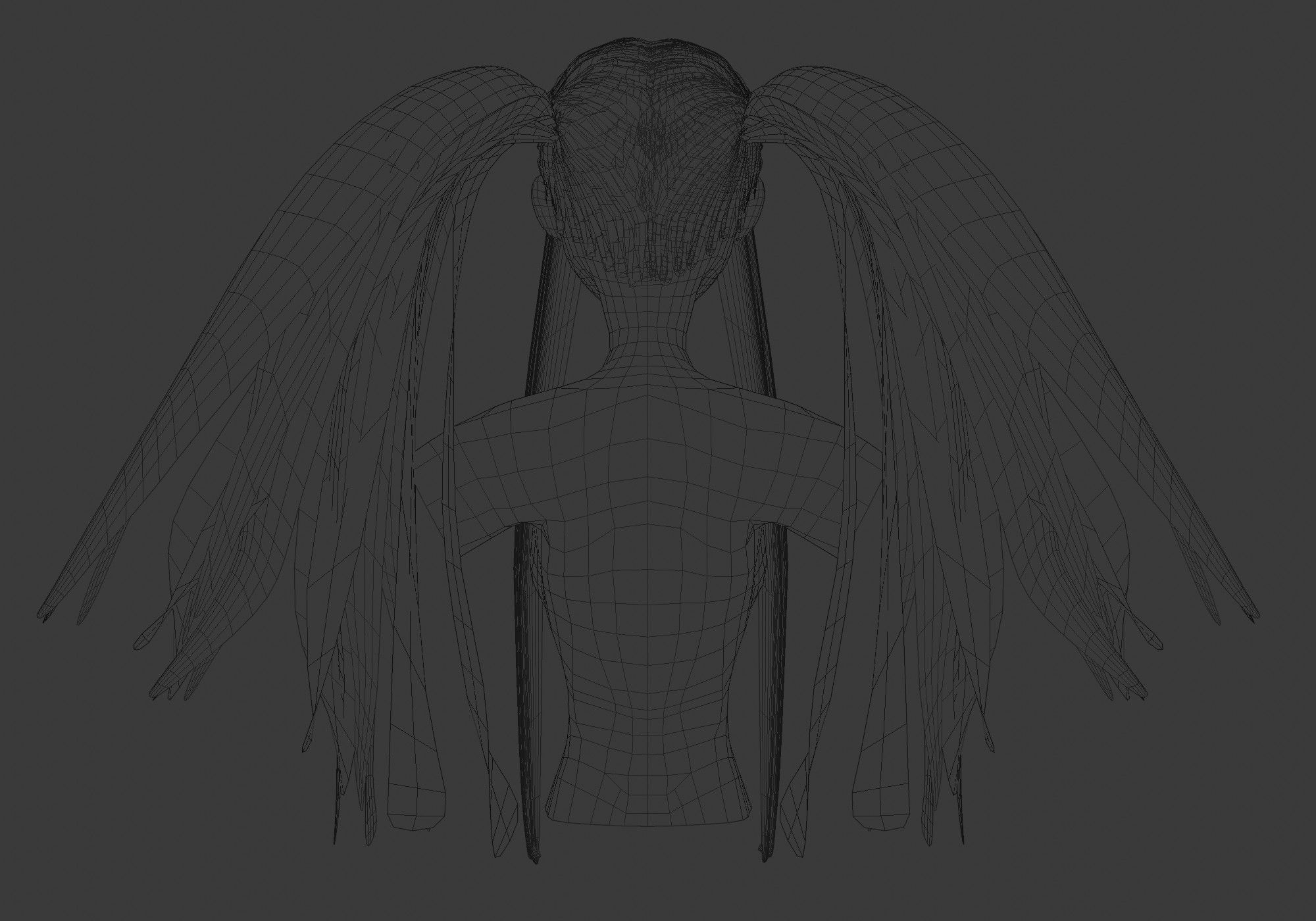 Female Anime Hairstyle 3D model_9