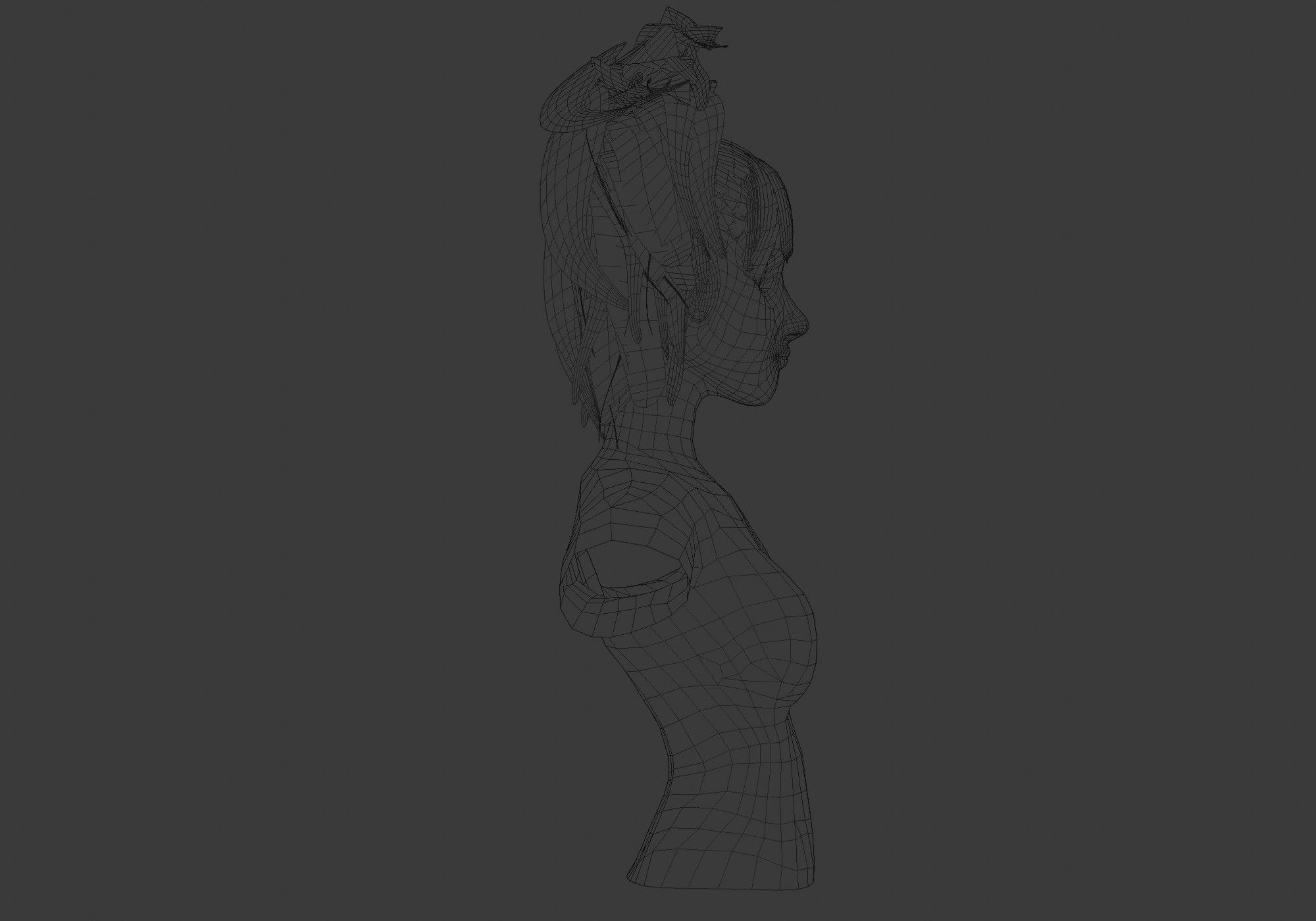 Cute Pigtails Hairstyle 3D model_7