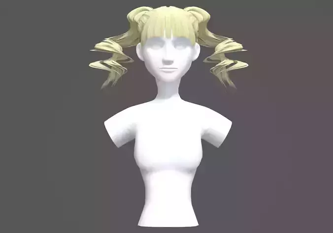 Curly Pigtails Hairstyle 