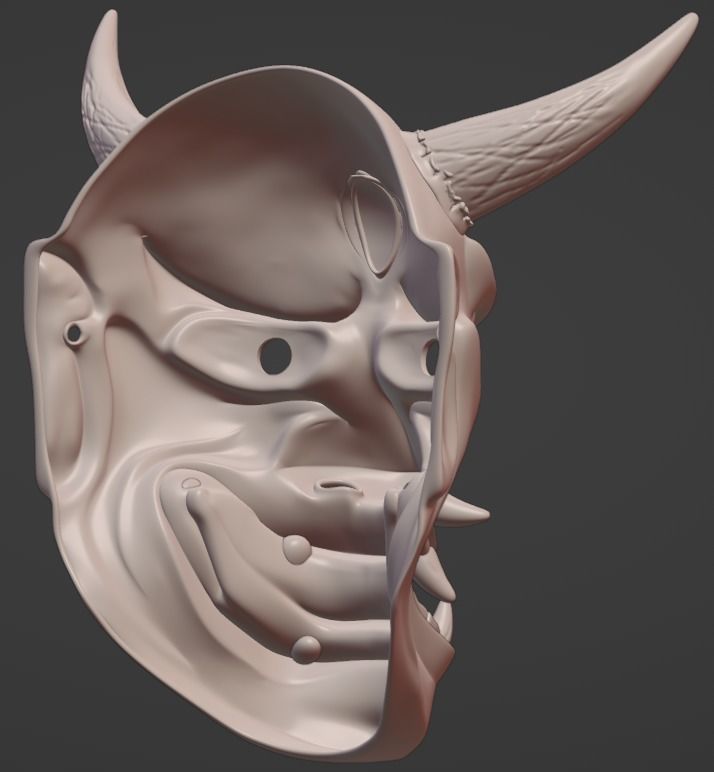 Hannya Eye mask 3D print model 3D print model 3D print model 3D print model_18