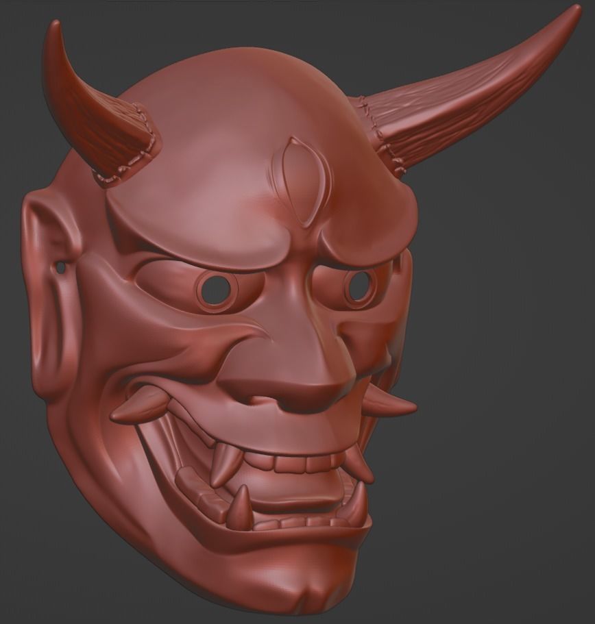 Hannya Eye mask 3D print model 3D print model 3D print model 3D print model_6