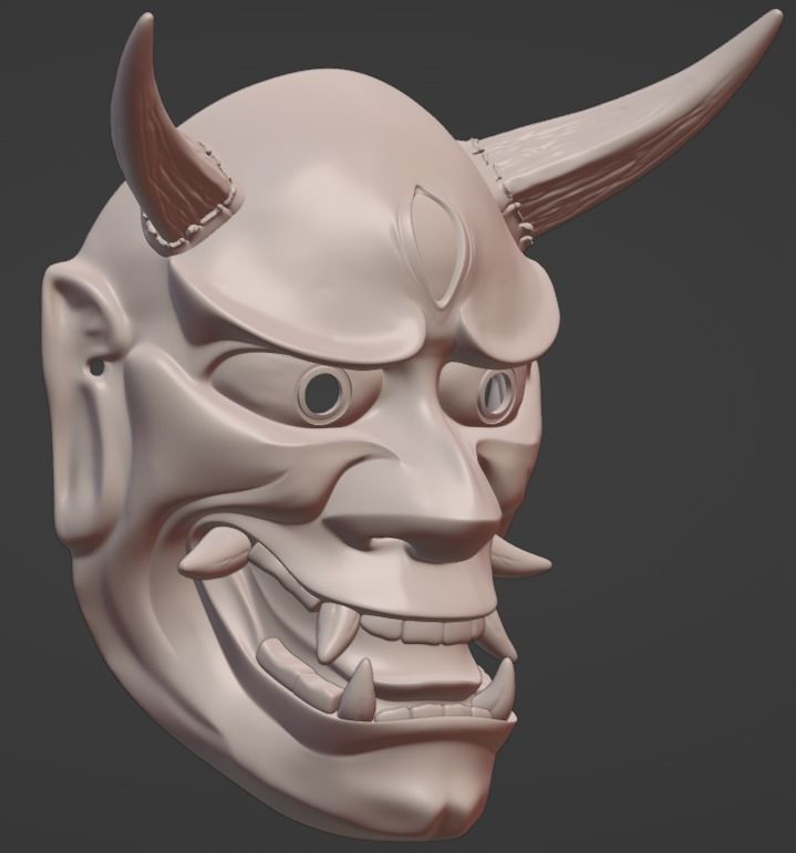 Hannya Eye mask 3D print model 3D print model 3D print model 3D print model_16