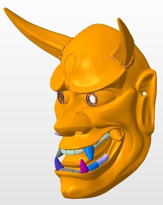 Hannya Eye mask 3D print model 3D print model 3D print model 3D print model_10