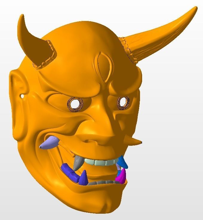 Hannya Eye mask 3D print model 3D print model 3D print model 3D print model_11
