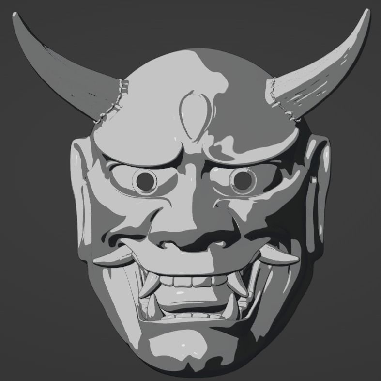 Hannya Eye mask 3D print model 3D print model 3D print model 3D print model_22