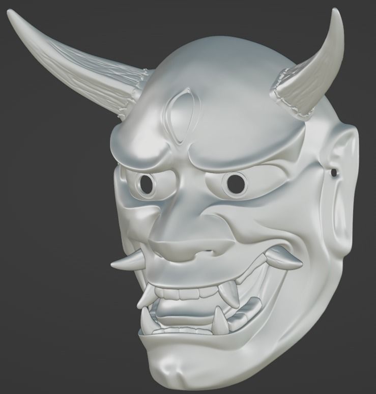 Hannya Eye mask 3D print model 3D print model 3D print model 3D print model_19