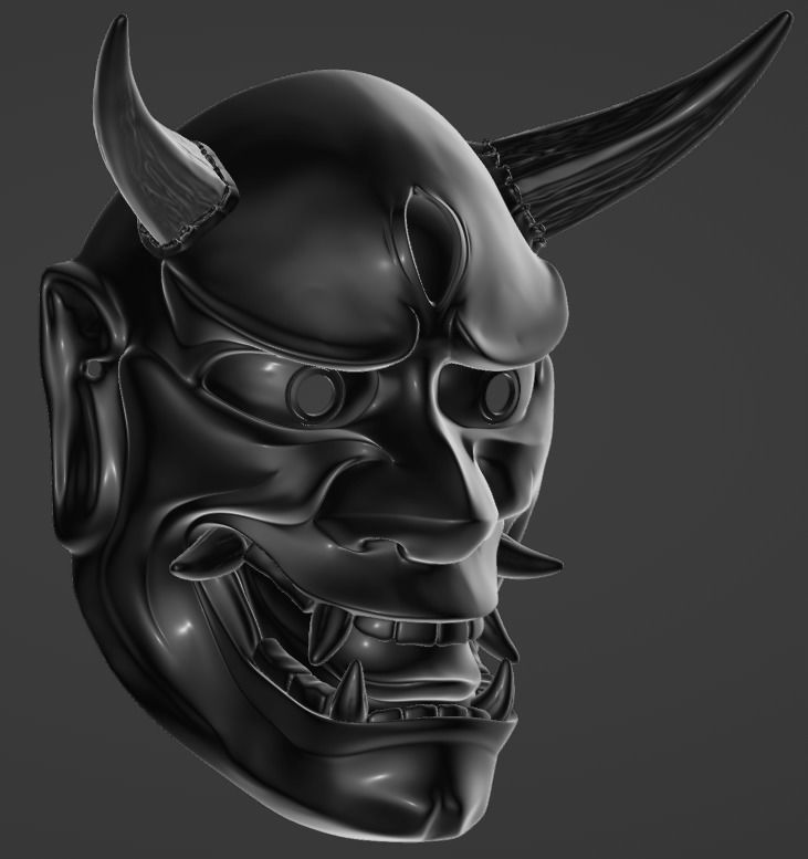 Hannya Eye mask 3D print model 3D print model 3D print model 3D print model_12