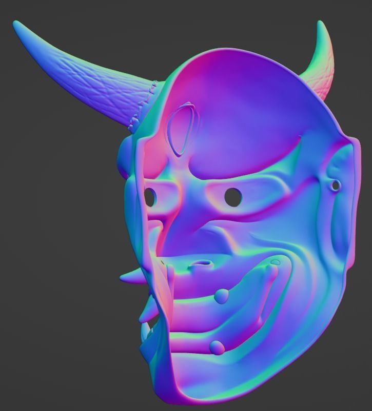 Hannya Eye mask 3D print model 3D print model 3D print model 3D print model_17