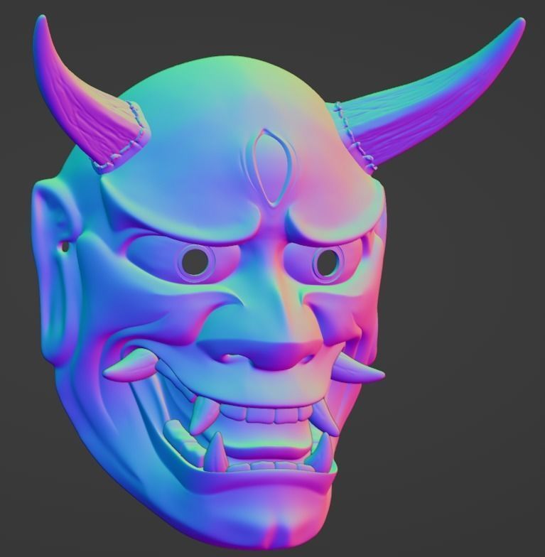 Hannya Eye mask 3D print model 3D print model 3D print model 3D print model_27