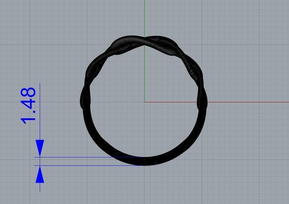 Chain link ring 3D print model_5