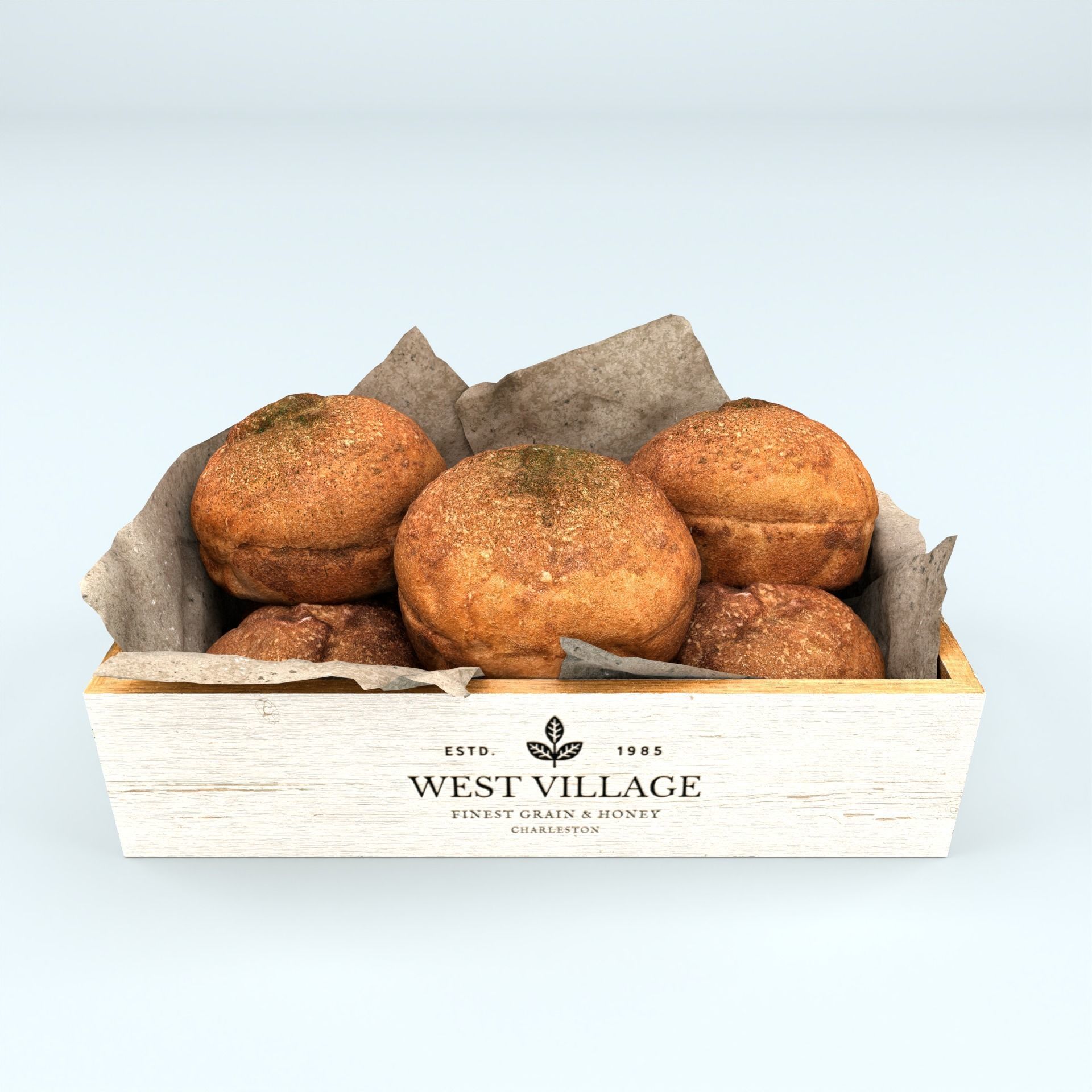 Vintage Bread In A Box 3D model_3