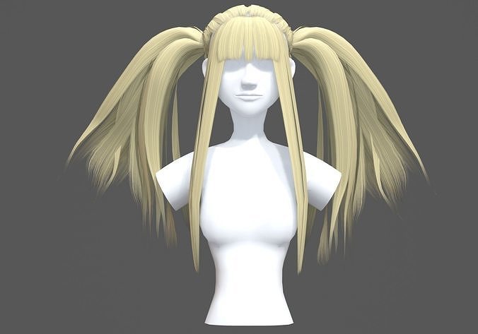 Bangs Anime Hairstyle  3D model