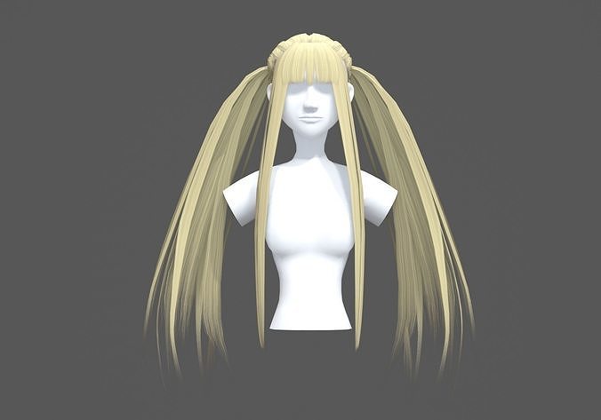 Anime Female Hairstyle  3D model