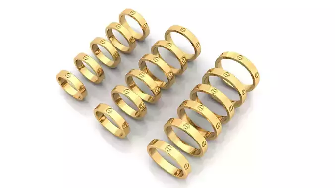 All sizes ring 3D print model 