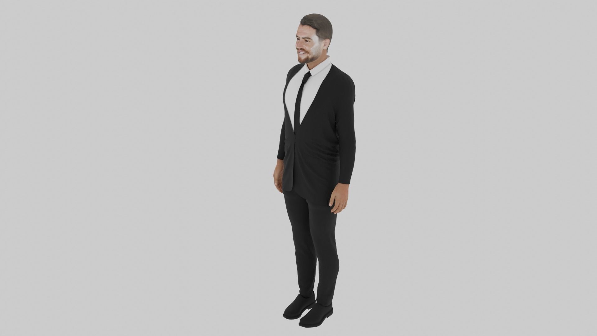 Jorginho man in suit Low-poly 3D model_2