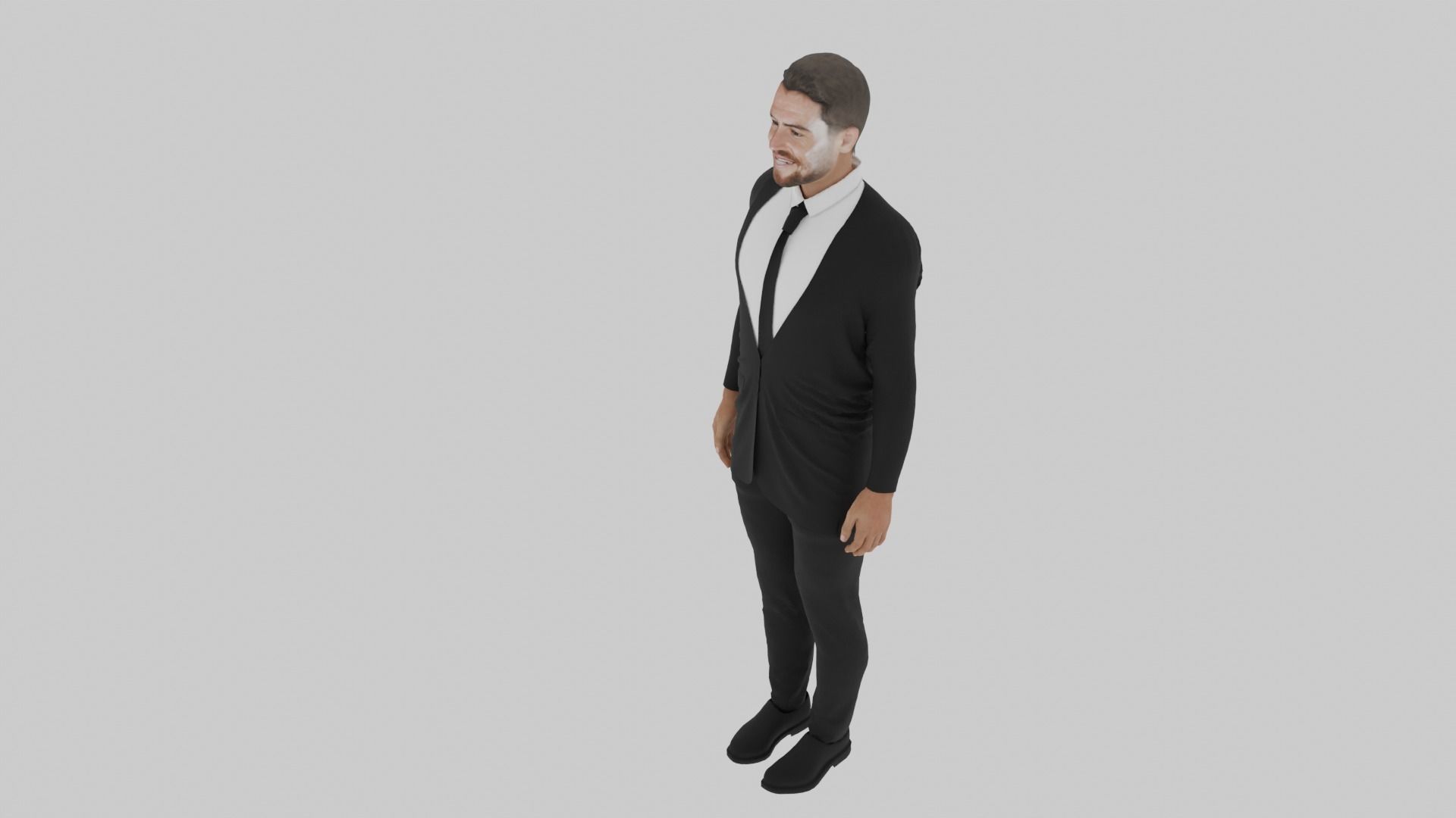 Jorginho man in suit Low-poly 3D model_7