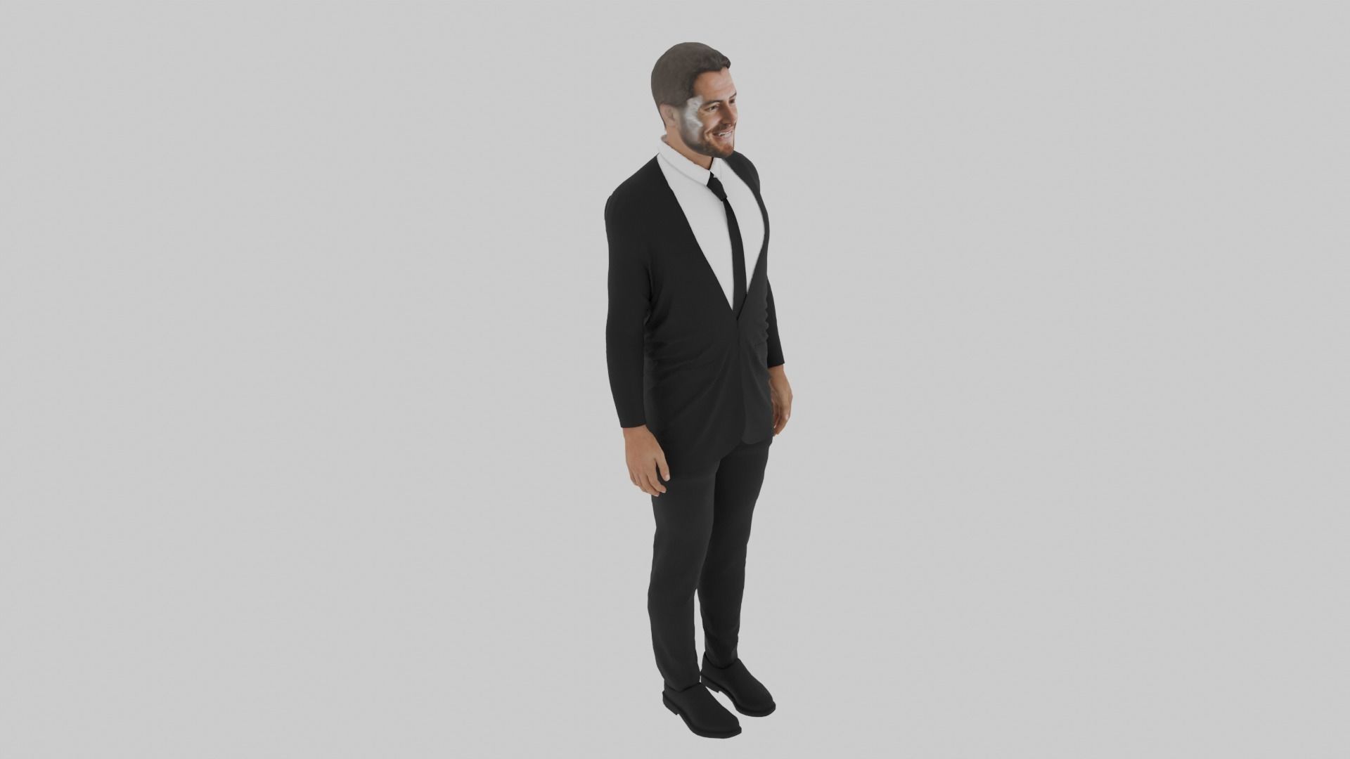 Jorginho man in suit Low-poly 3D model_3