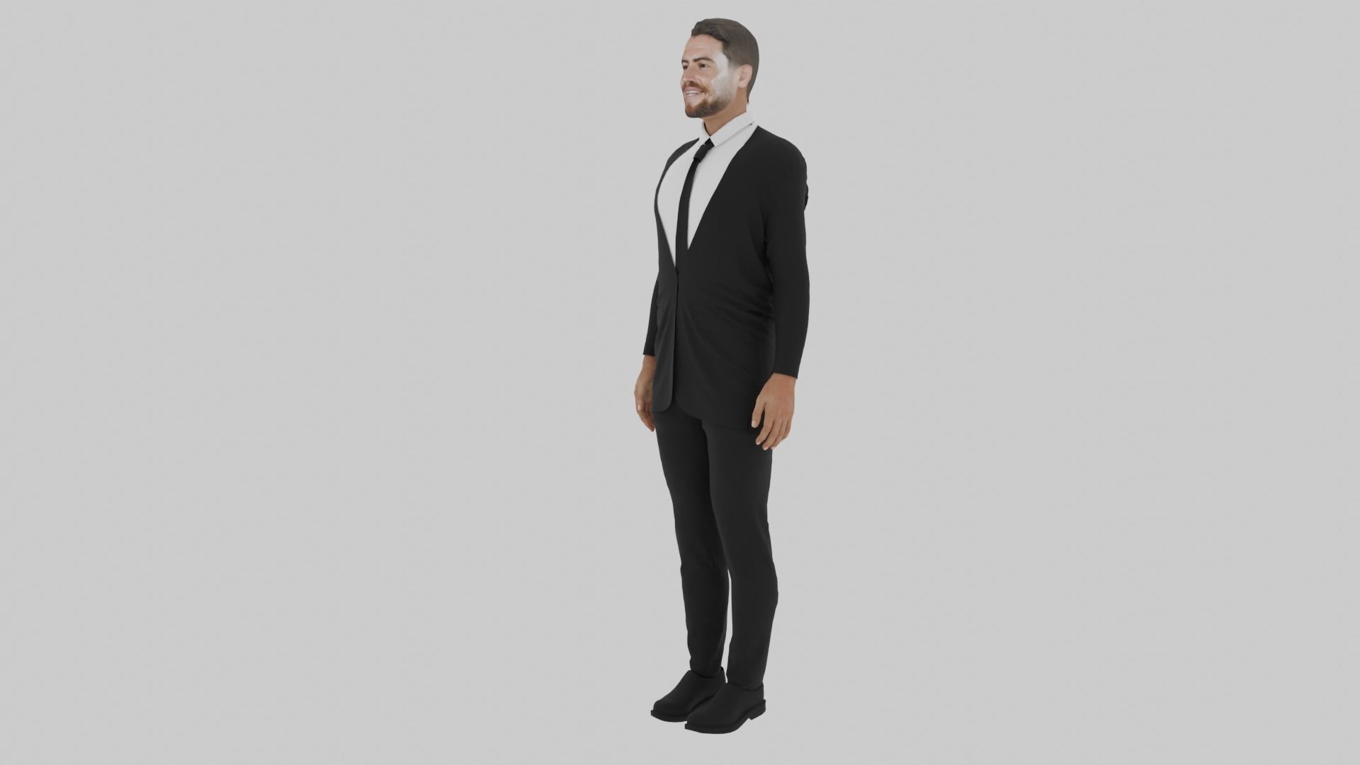 Jorginho man in suit Low-poly 3D model_4