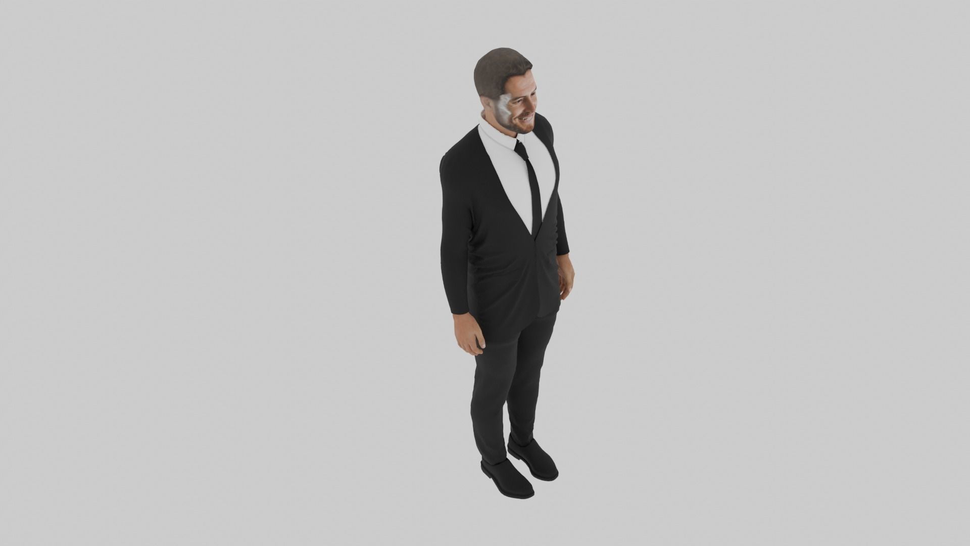 Jorginho man in suit Low-poly 3D model_6