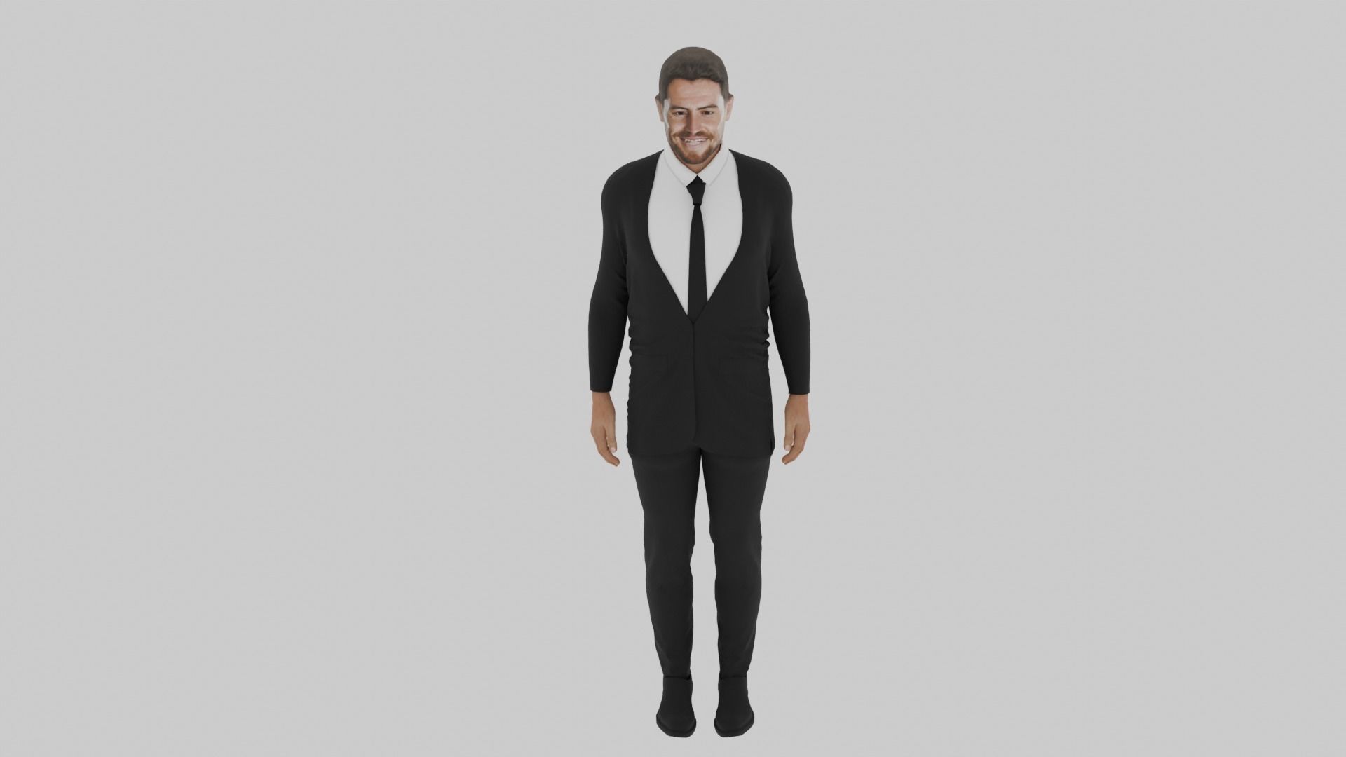 Jorginho man in suit Low-poly 3D model_5