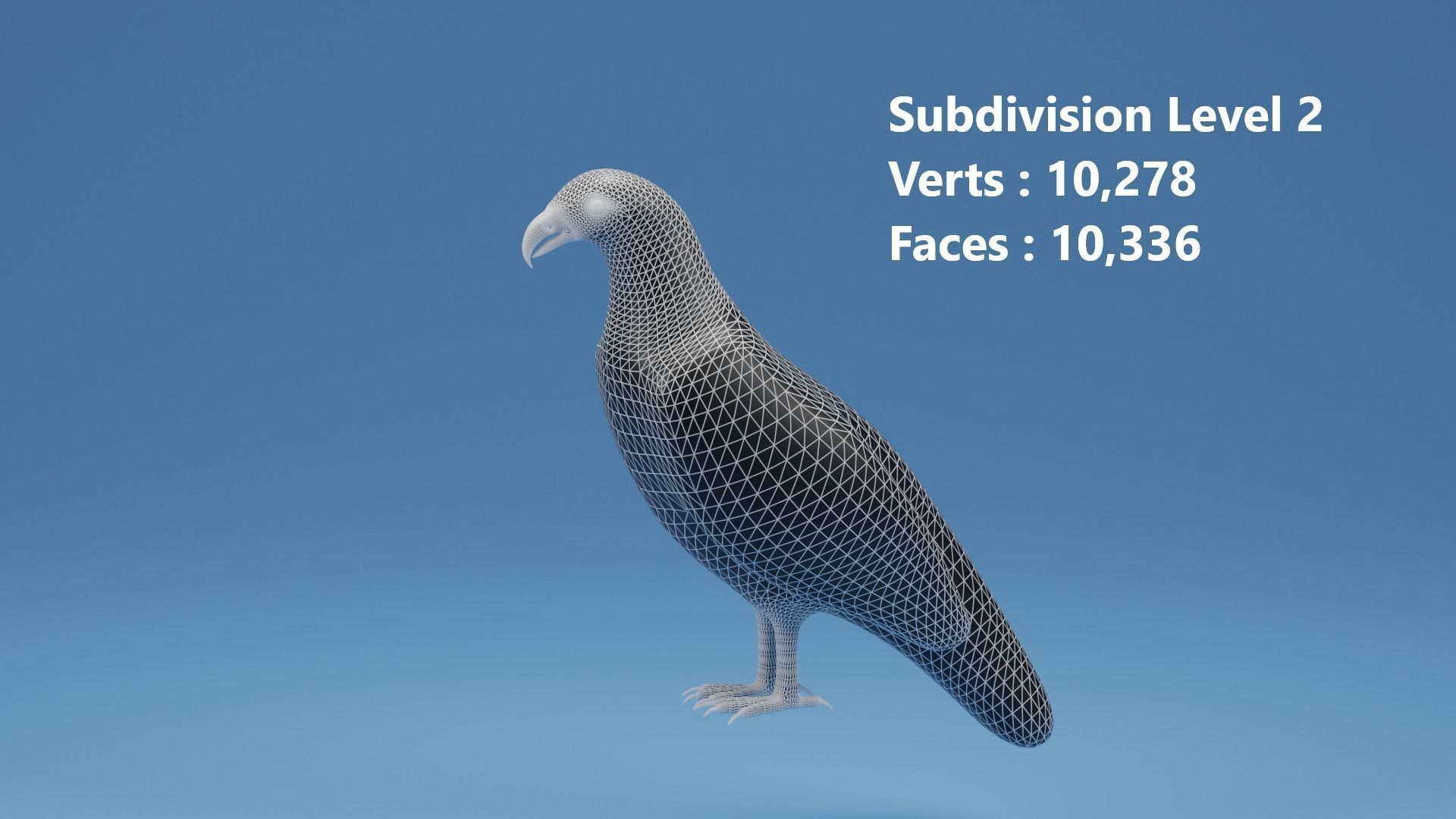 Cartoon Cute Bird Bald Eagle Low-poly 3D model_7