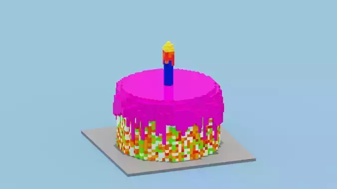 Colorful Birthday Cake
