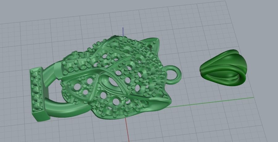 Panther pendant Model 1684 3D print model_2