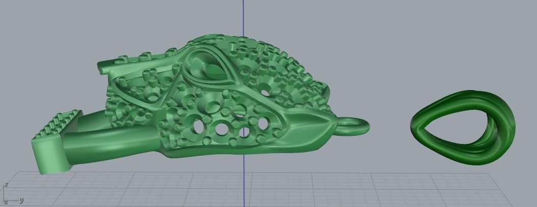 Panther pendant Model 1684 3D print model_3
